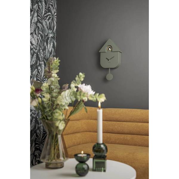 Modern Cuckoo Wandklok Jungle Green 