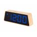 Changing Colour Alarmklok LED Bamboo 