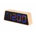 Changing Colour Alarmklok LED Bamboo 