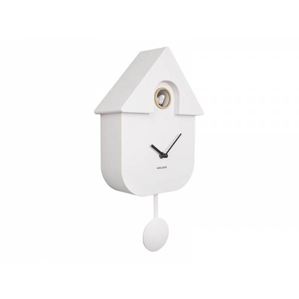 Wandklok Modern Cuckoo Wit 