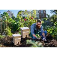 Bokashi Organico S2 Eco Afvalb Bran Inc 2x16l Beige 