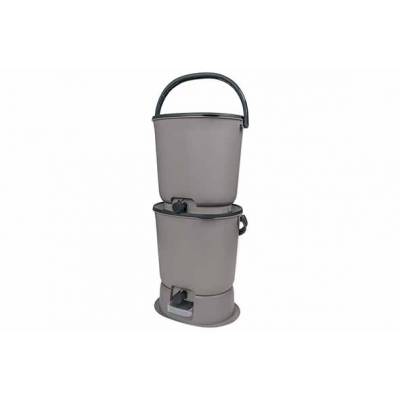 Bokashi Essential Bac Compost 15,3l Set2 Gris Clair Avec Socle - Sans Bran  Plastika Skaza