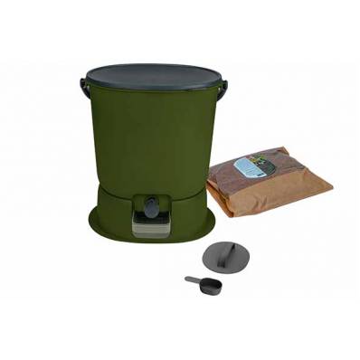 Bokashi Essential 15,3l Olive Avec Socle Incl. 1kg Bran 