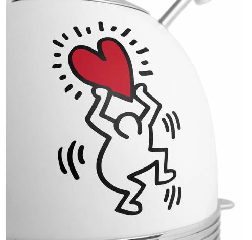 Keith Haring draadloze waterkoker wit  Schneider