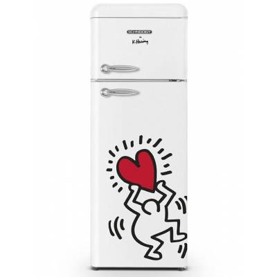 Réfrigérateur 2 portes Keith Haring 211 L blanc  Schneider