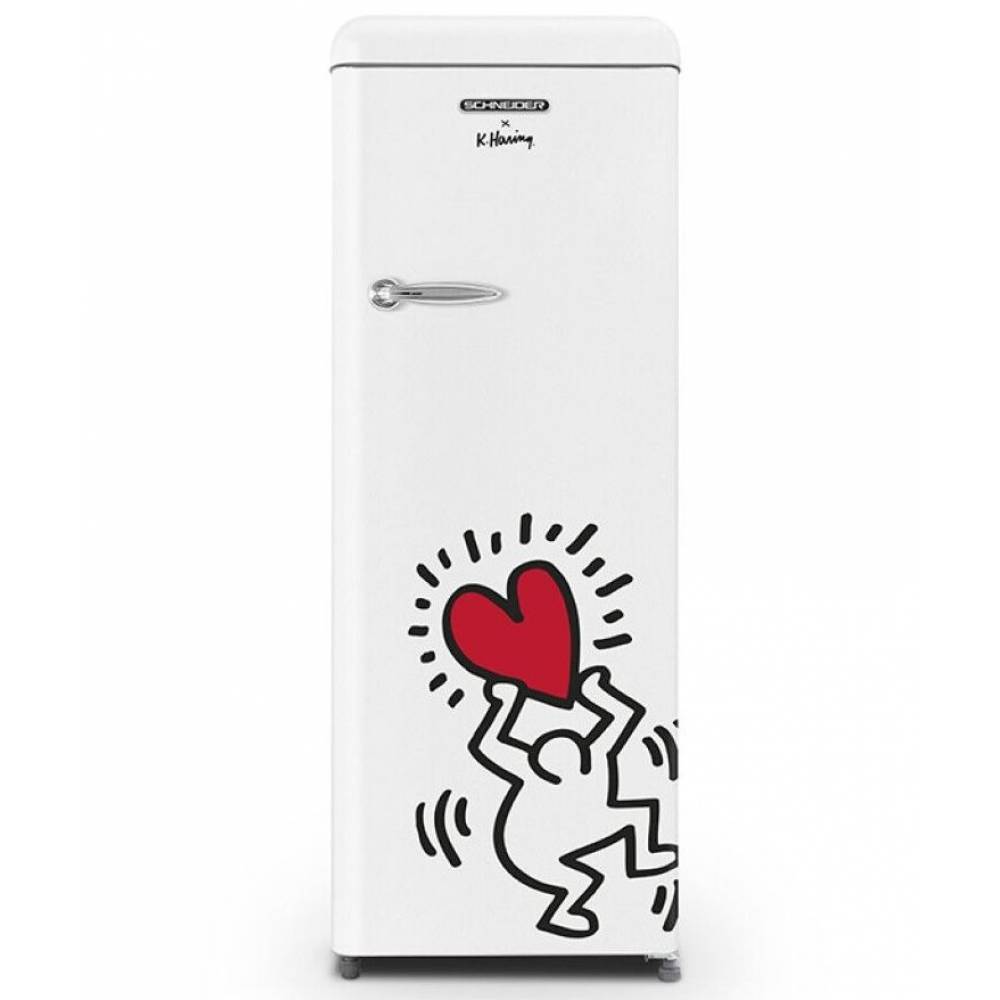 Schneider Koelkast vrijstaand Keith Haring 1-deurs koelkast 229L wit