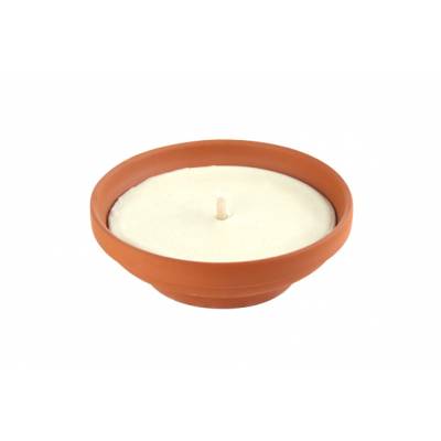 Party Terracotta 15h Ivory 23.5x8cm-650g  Hautekiet Candles