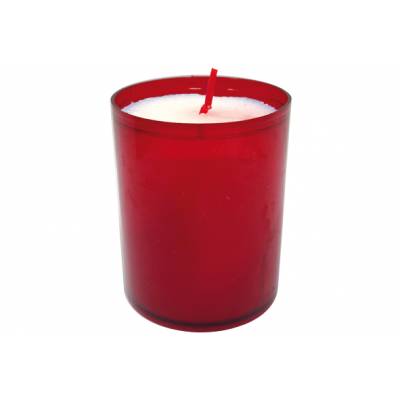 W3040pc S120 Cups Rood-kaars Wit 20ud5x6.5cm - 60g 