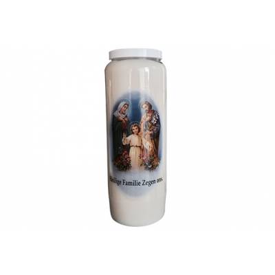 9-dagen Brander Wit St. Famille 6.8x18 Fr- Avec Priere  Hautekiet Candles