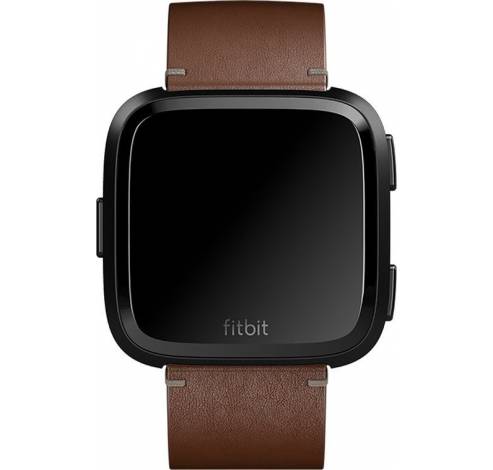 Band cognac leer Large voor Versa Smartwatch  Fitbit