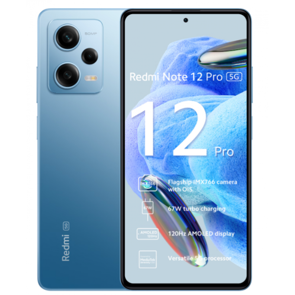 Xiaomi Smartphone Redmi Note 12 Pro 4G, 6GB ram, 128GB opslag Blauw