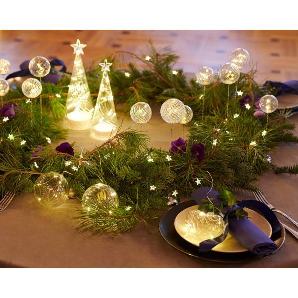 Kerstverlichting Wave Ball, diam 8, Clear 