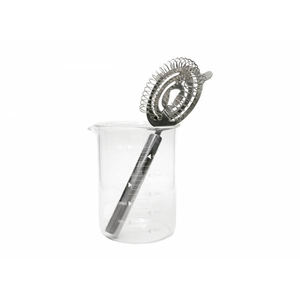 Cocktail-set: maatbeker+strainer 