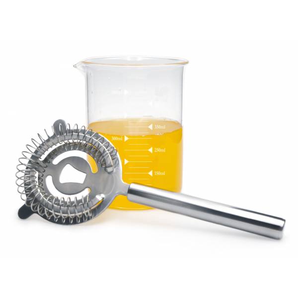 Cocktail-set: maatbeker+strainer 