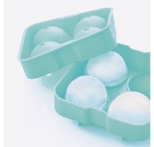 Ijsballenvorm uit silicone voor 4 ijsballen aquablauw ø 4.5cm  Dotz