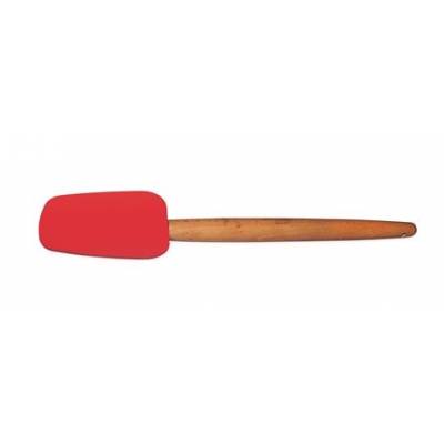 Pannenlikker met beuken handvat rood, gr. of aquab. 31cm  Dotz