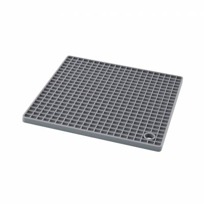 Sous-plat/manique carré en silicone gris  Dotz