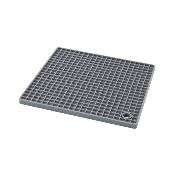 Vierkante panonderzetter/pannenlap uit silicone grijs 