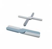 Sous-plat pliable en silicone gris ou bleu 20x3.2x1.1cm 