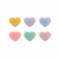 Set van 6 glasmarkers uit silicone multicolor hart 