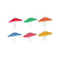set de 6 marqueurs de verre en silicone parasol 