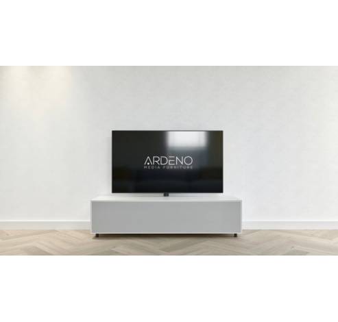 TV-kas MIKA160SOUND wit met geperforeerde metalen klep  Ardeno