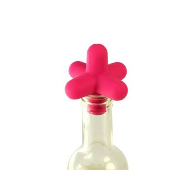 Spark flessenstop uit silicone roze 5x5x5cm  Cookut