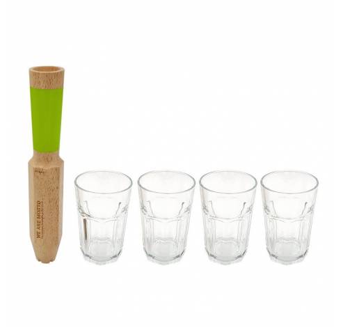 Morry cocktail stamper mojito 4 in 1 5x5x28cm   Cookut