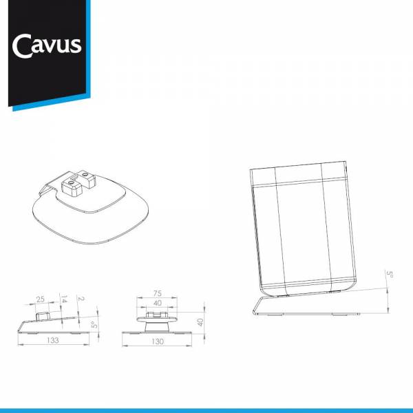 Cavus Tafelstandaard voor Sonos One [SL] wit
