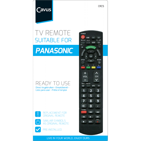 Cavus TV afstandsbediening voor Panasonic