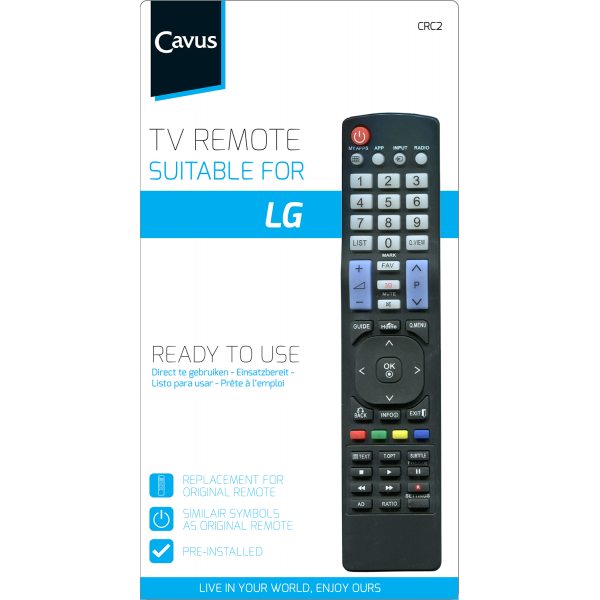 Cavus TV afstandsbediening voor LG