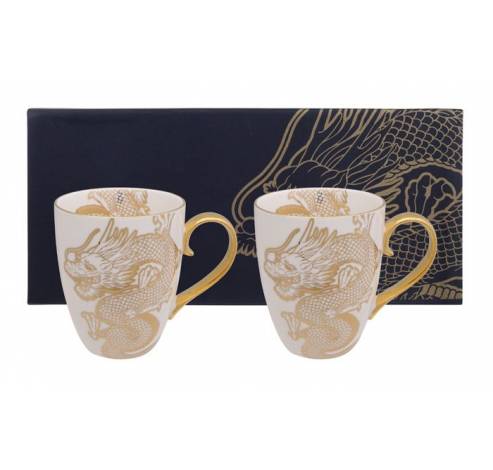 Ltd Edition Nippon Gold Mug Set 2pcs 8.5x10.2cm 380ml Dragon  Tokyo Design Studio