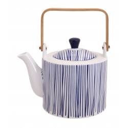 Tokyo Design Studio Nippon Blue Teapot 1.3-1.4lt Lines 15636 1/8 