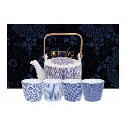 Tokyo Design Studio Nippon Blue Teaset 0.8l Wave + 4 cups 180ml 