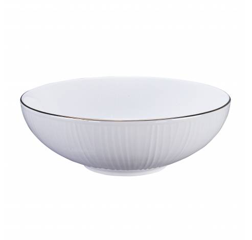 Nippon White Bowl 19x5.5cm Lines 3/18  Tokyo Design Studio