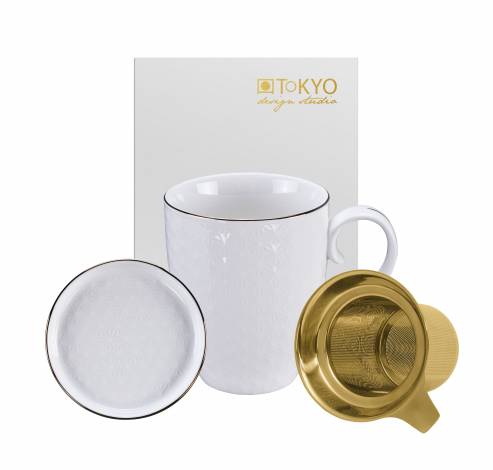 Nippon White Mugset + Golden Filter, Star, 380ml, giftbox  Tokyo Design Studio