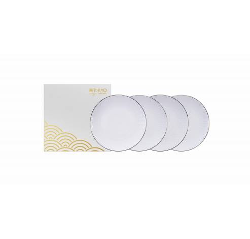 Nippon White Plate Set 4pcs 19cm 1/6  Tokyo Design Studio