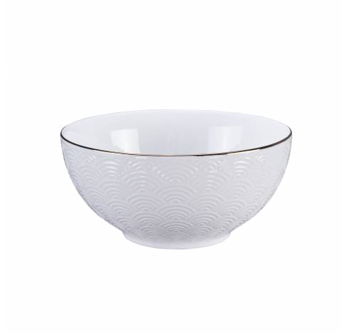 Nippon White Bowl Wave 15x7cm 6/36  Tokyo Design Studio