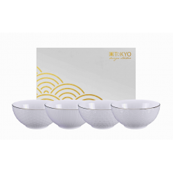 Tokyo Design Studio Nippon White Bowl Set 4pcs 15x7cm 1/6 