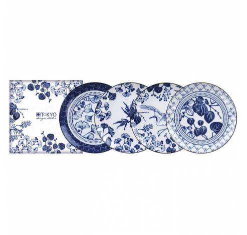 Flora Japonica Plate Set/4, 16x2cm, giftbox /18  Tokyo Design Studio