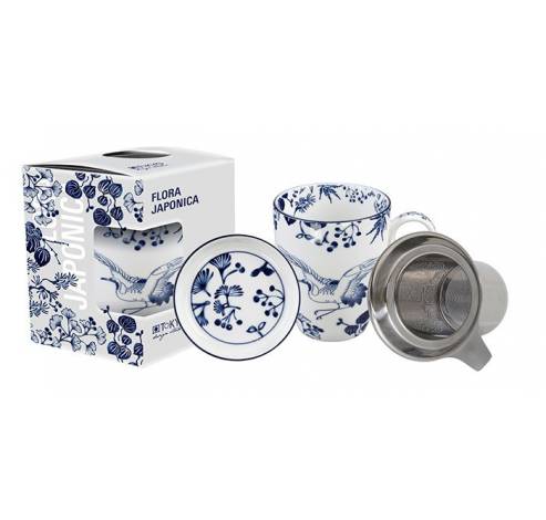 Flora Japonica Mug+Filter+Teatip, 380ml, giftbox, Crane /24  Tokyo Design Studio