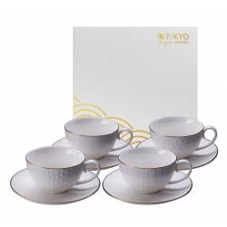 Tokyo Design Studio Nippon White Cup&Saucer Set/4, 250ml, giftbox /6 