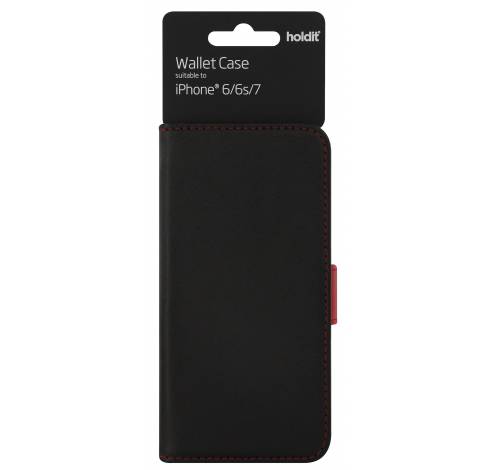 iPhone 8/7/6s/6 wallet zwart/rood  Holdit
