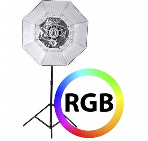 RGB LED Lamp RX-782 + fold Softbox 100 cm  Falcon Eyes