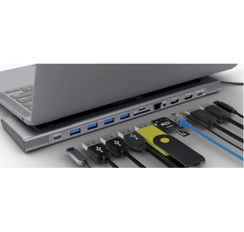 Macbook laad- en hub station usb-c zwart  Xtreme Mac