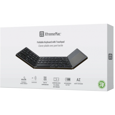 Draadloos keyboard BT vouwbaar AZERTY zwart  Xtreme Mac