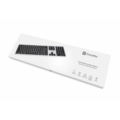Multi device bluetooth toetsenbord qwertzu Luxemburg zilver  Xtreme Mac