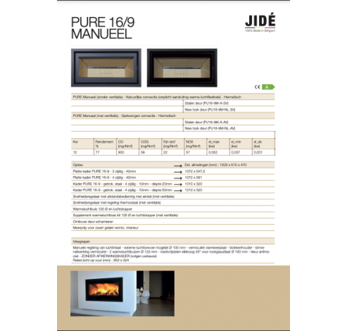 Vrije opstelling Pure 16/9 new look  Jide