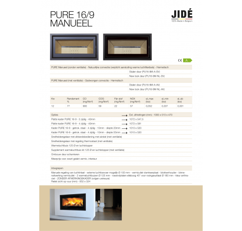 Ophanging aan wand Pure 16/9 new look  Jide