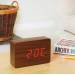 Brick Click Clock Walnut / LED Red 